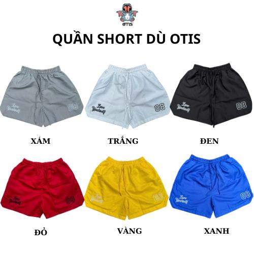 Quần short dù local brand Otis Club thêu form trên gối dây dài chất liệu nylon mỏng nhẹ - Quần short dù Otis Club Menswear Nam