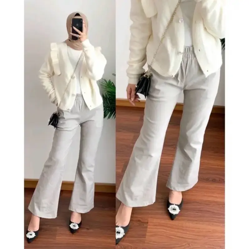 Celana Cutbray Basic Katun Twil Combad Strecth 1