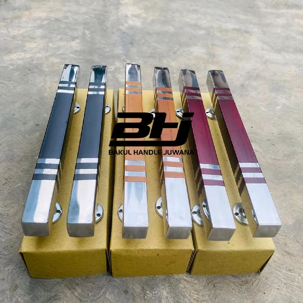 Handle pintu tarikan pintu gagang pintu stainless kotak 25cm