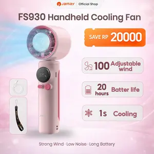 [GIFT] Jamay FS930 Kipas Angin Portable Mini Handheld Turbo Cooling Semikonduktor 4000mAh Tahan 20 Jam 100 Level Speed Angin Super Kencang LED Display Type-C Rechargeable Cocok Outdoor Travel Konser Makeup Kantor