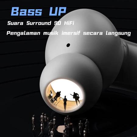 [COD] Yincoree [J16] Earphone Bluetooth 6.0 TWS - Reduksi Kebisingan Hybrid -48dB, 6-MIC ENC, 24 Jam Baterai, Latensi Rendah 0.04s, Audio 360° - Headset Nirkabel Kulit Gading untuk Gaming & Kerja In Ear Peredam Mikrofon Bawaan