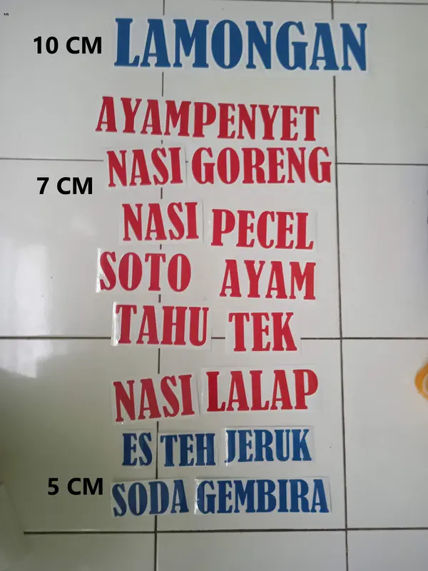 Stiker Tulisan Gerobak atau Dagang Ukuran 10 cm 4