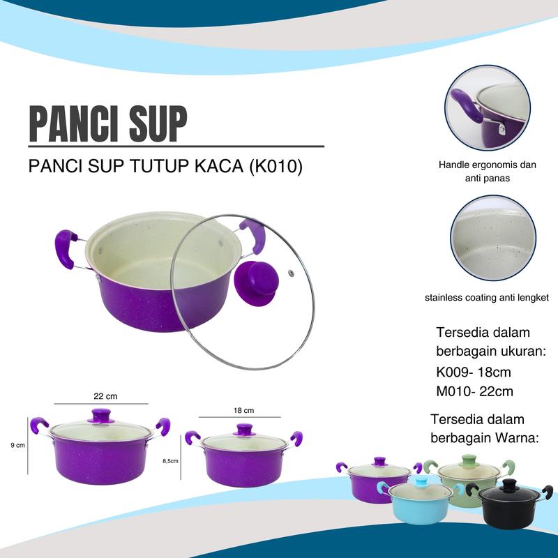 Panci Serbaguna Tutup Kaca K010 - Panci Rebus - Panci Sup K010 1