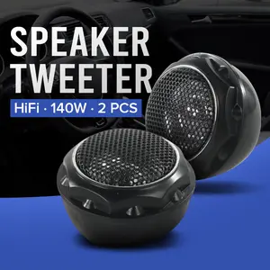 Pcinener Speaker Mini Dome Tweeter Loudspeaker Mobil HiFi 140W 2 PCS - TS-T280 - Black