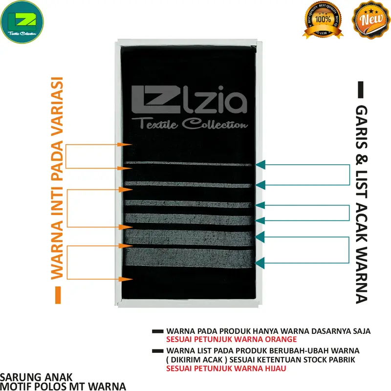 SARUNG ANAK POLOS MOTIF SARUNG ANAK PREMIUM ORIGINAL 100X85 CM 1
