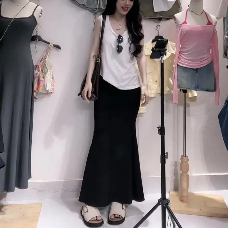 Chân váy đui cá dáng dài mini phong cách hàn xẻng