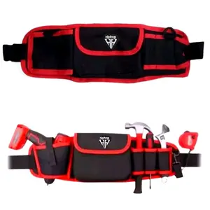 TAS PINGGANG PERKAKAS MESIN BANGUNAN WARNA MERAH DAN BIRU TOOL BAG FUNNY SABUK ALAT