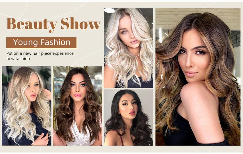 Product Introduction of European and American Fashion 16 Card 7-Piece Set Wig Set Women's Long Curly Hair High Temperature Matte Silk Hair Extension Cross-Border Foreign Trade 5