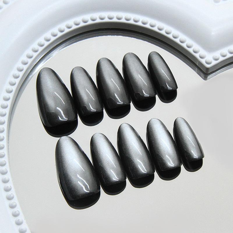 AdoraNails - [Koleksi Cat Eye 30 pcs] [NO BOX GRATIS LEM JELLY] Kuku Palsu / Kuku Palsu Cat Eye / Nail Art Daily Elegan Model Baru 30 pcs dan Lem Jelly untuk Wisuda Wedding Acara Cat Tangan Polish Tempel 5