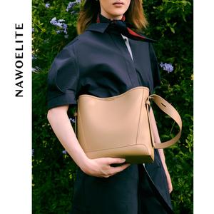 NAWOELITE Bucket Bag กระเป๋าถังคลาสสิค, กระเป๋าสะพายข้างเดียว, กระเป๋าสะพายเฉียงสตรี, กระเป๋าสะพายไหล่, ดีไซน์ละเอียดอ่อน, เหมาะสำหรับการเดินทาง