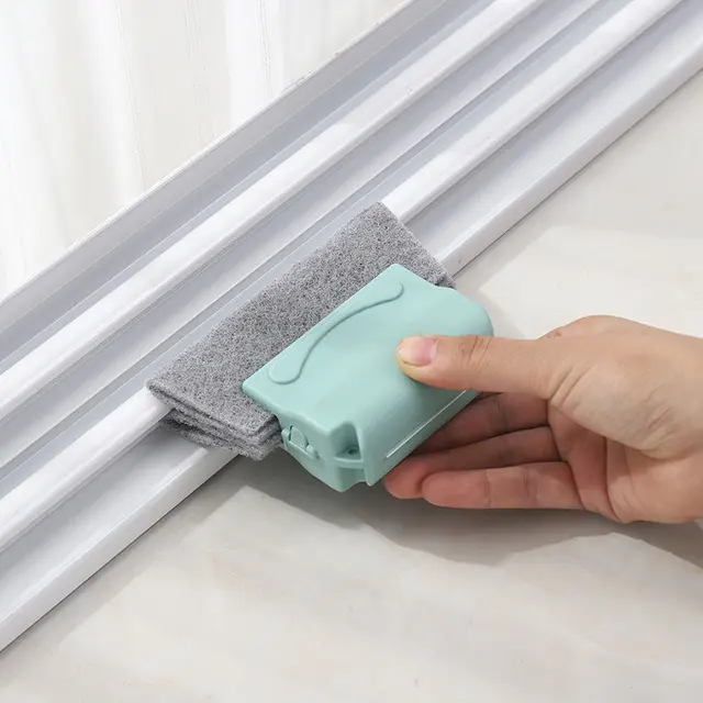 Two in one detachable window slot cleaning brush, door and window slot brush, glass window slot dead corner brush, window sill seam (color random)