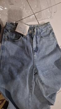 Product Review of New Biru muda kulot longgar high waist celana jeans panjang wanita（GOOD LUCK）（realpict） from L**a 0