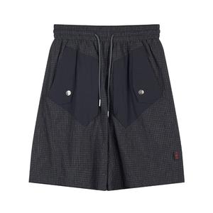 กางเกงขาสั้นถนนย้อนยุค, HEA, Unisex, พลัสไซส์พอดี, สไตล์สตรีท, พื้นฐานในฤดูร้อน, ขายดีที่สุด, สั้น, หลวม, มาใหม่, เหมาะสำหรับกีฬา, ทำจากเส้นใยโพลีเอสเตอร์ 100%