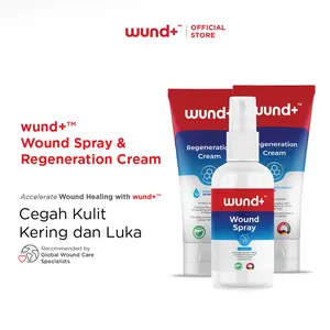 Wund+ Regen Advanced Combo - Krim Regenerasi 75ml & Semprotan Antiseptik 75ml,  Made in Germany