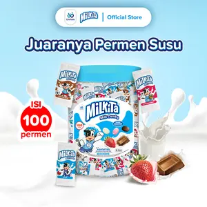 Milkita Permen Susu Toples - Milk Candy Jar 1 Toples (Isi 100Pcs)