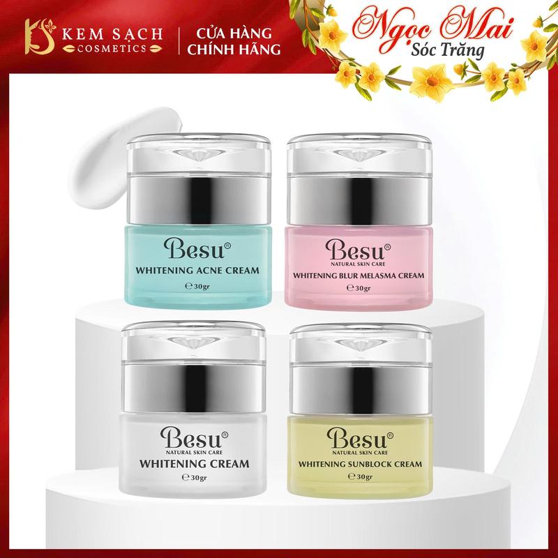  KEM BESU NAM + DƯỠNG TRẮNG + KEM MỎNG ĐỎ + MỤN 