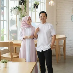 Radwa Dress Kemeja Koko Couple Ayah dan Anak Kekinian Bahan Flowy Adem