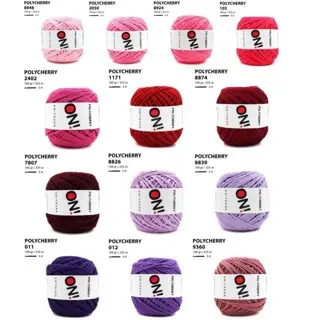Benang rajut onitsuga polycherry sery merah