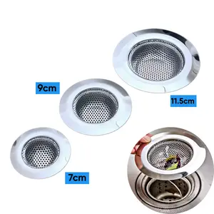 Penutup Saluran Pembuangan Kamar Mandi Penyumbat Lubang Wastafel Stainless Steel