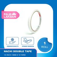 Gambar NACHI Double Tape Dua Sisi 0.5 Inch 12mm, 1 inch 24mm, 2 inch 48mm 10 Yard - Roll - 1/4 Inch dari Raja Lakban Jakarta Kota Administrasi Jakarta Barat 3 Tokopedia