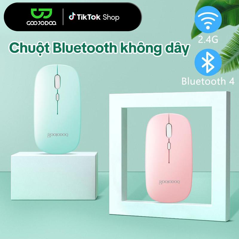 Chuột không dây GOOJODOQ Bluetooth 2.4Ghz 2 trong 1. Chuột máy tính không dây…