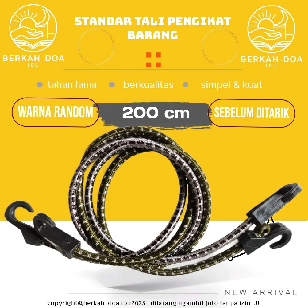 tali bagasi motor praktis tali karet pengikat barang elastis 200 cm Motorcycle hook plastik