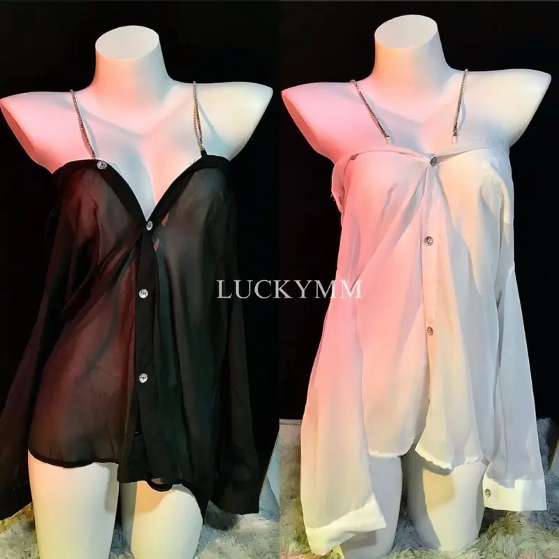 Sexy lingerie kemeja transparan baju tidur sexy lingerie wanita / Lingerie kemeja oversize / Baju sexy transparan 218 5