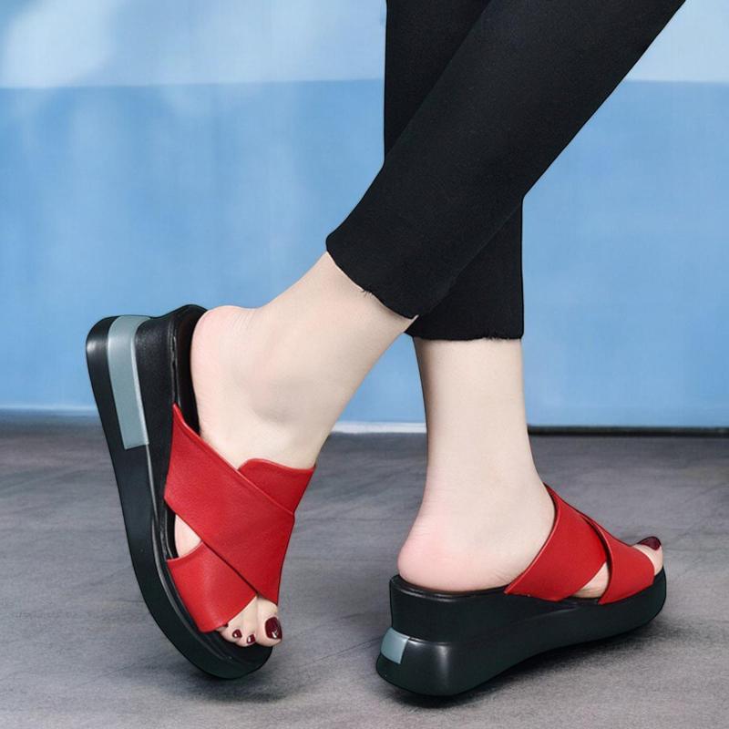 TERLARIS Sandal Wedges Wanita Viral Kekinian 2024 / Sendal Cewek Remaja Dewasa TERMURAH Karet 9