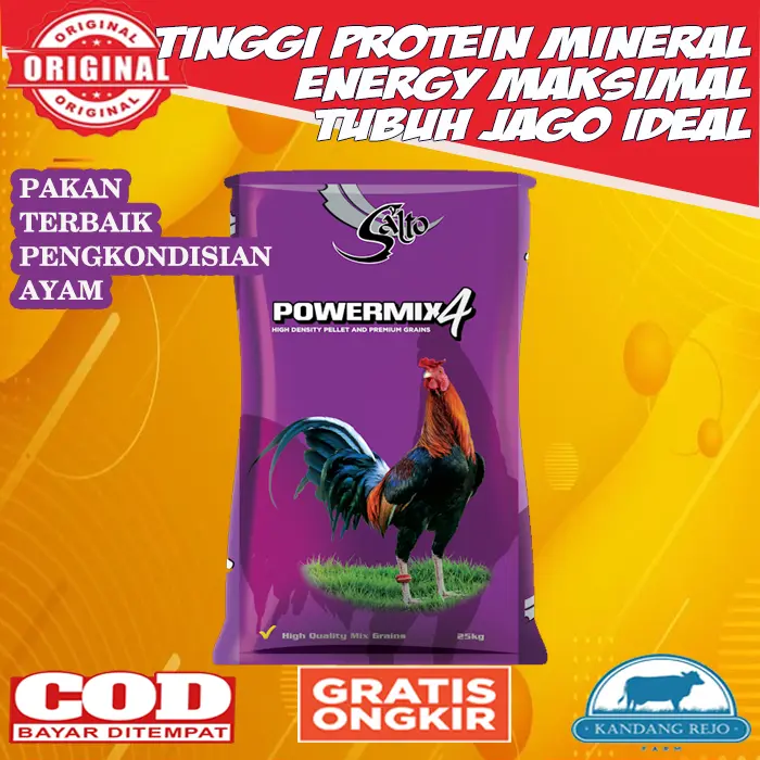 SALTO POWERMIX 4 High Density Pellet Mix Grains 1 KG Pakan Ayam