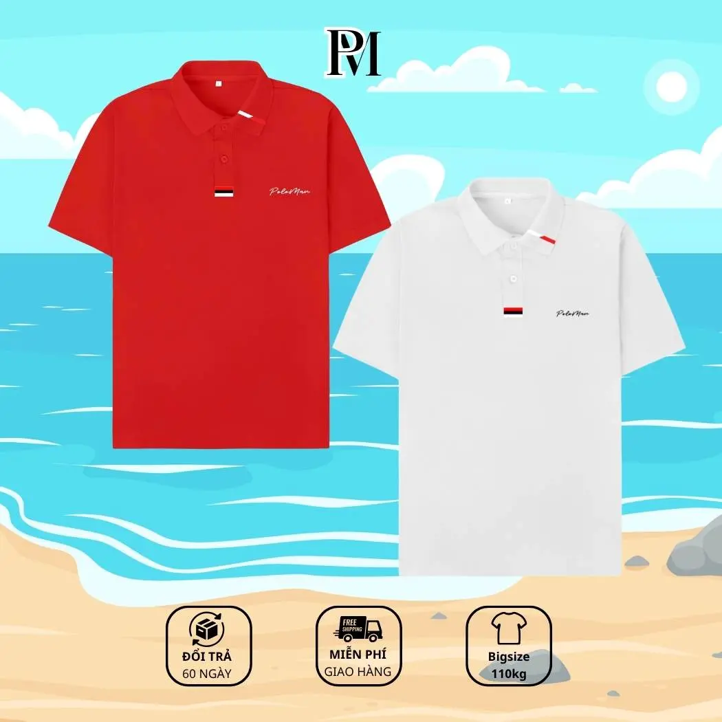 [ DEAL HÈ 2026 ] Bộ 2 áo thun polo POLOMAN 14 chất vải CVC cá sấu basic thời trang thanh lịch nam nữ có cổ unisex menswear shirt cặp nhiều màu Ngắn Tay Tay Ngắn