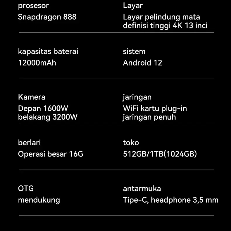 【66】 Han.Z l Color FullView Display|Ultra-tipi MatePad H13 Pro 10.3"Tablet [16GB+1TB]|Pengalaman Pro Layaknya PC120Hz OLED Rea Wifi Bluetooth Layar 7