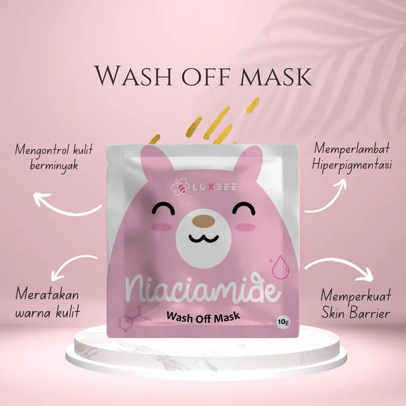 [BPOM] LUXBEE Wash Off Mask 10gr - Masker Wajah Organik Mencerahkan Kulit Wajah 4
