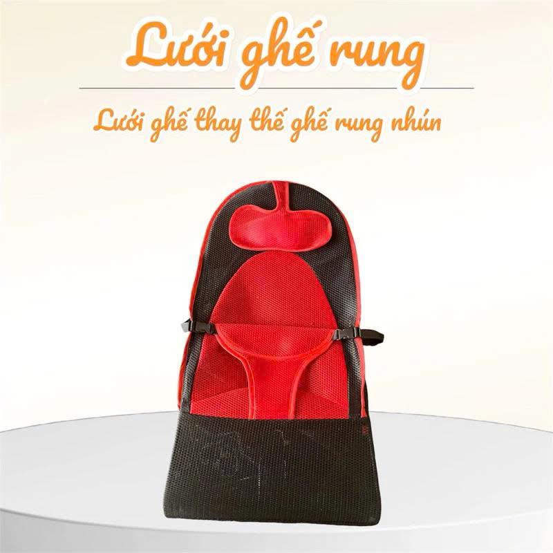  Vỏ lưới bọc ghế rung nhún cho bé đủ  4 màu đỏ  xanh  hồng và ghi xám  phụ kiện lưới ghế rung  