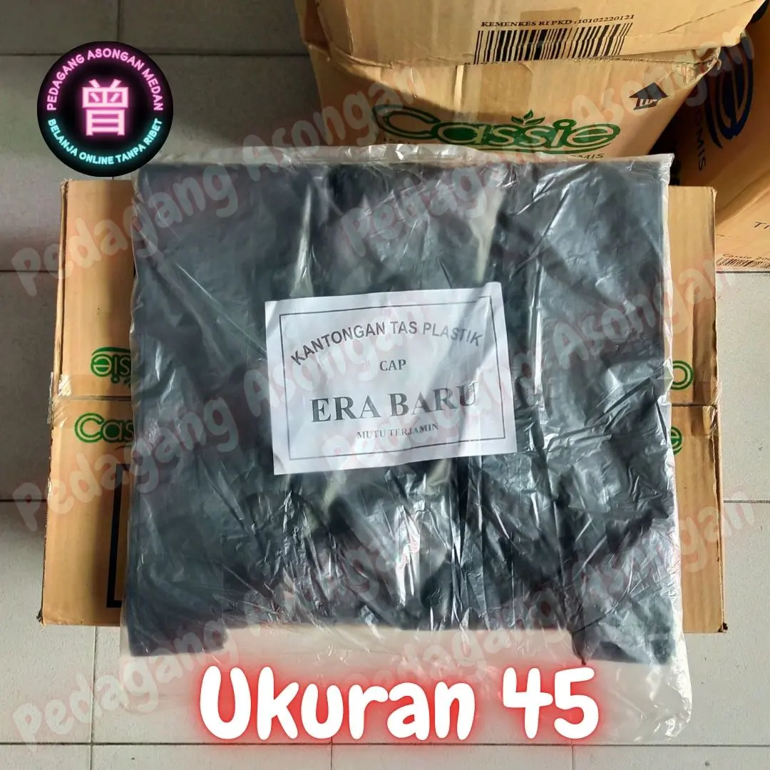 Plastik Asoy Kresek Hitam Era Baru Ukuran 45 Jumbo