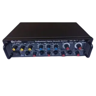 Amli mini công suất 250W  4 đường míc nguồn  điện 220v Nghe Nhạc Mixer 7