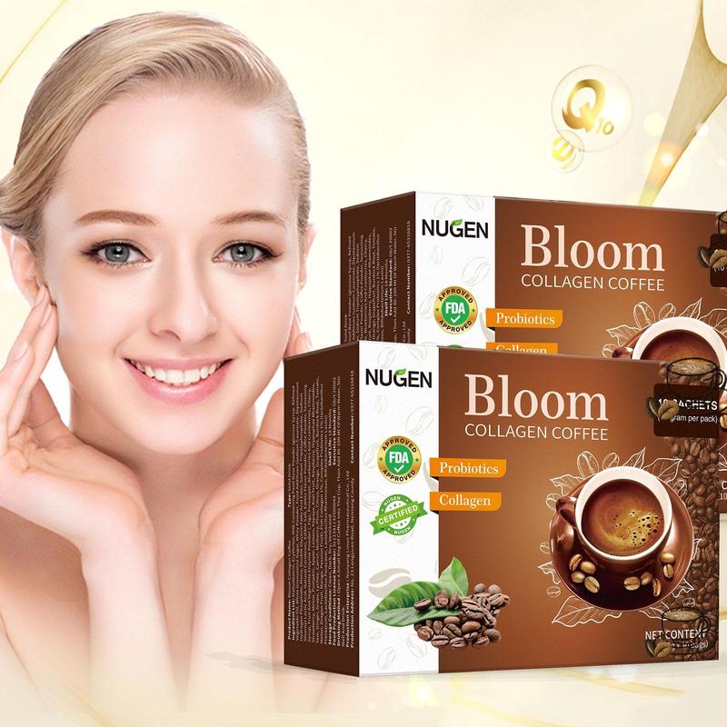 26-2【COD】(Beli 1 Gratis 1)(Peningkatan produk baru generasi ketiga) Bloom collagen coffee,BLOOM Kopi Kolagen Mekar, Minuman Padat, Kopi Instan, Kopi Hitam 2