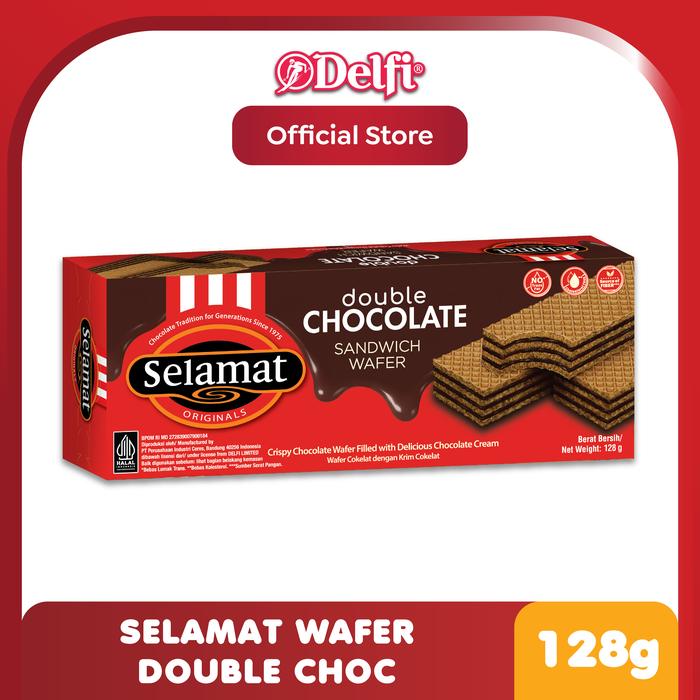 Gambar Selamat Wafer Double Chocolate 128 g dari DELFI OFFICIAL STORE Kota Administrasi Jakarta Timur Tokopedia