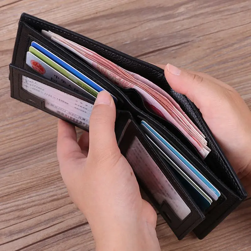 Men's Wallet PU leather small Coin purse Dompet Lelaki Bags Driver's License Leather Wallet