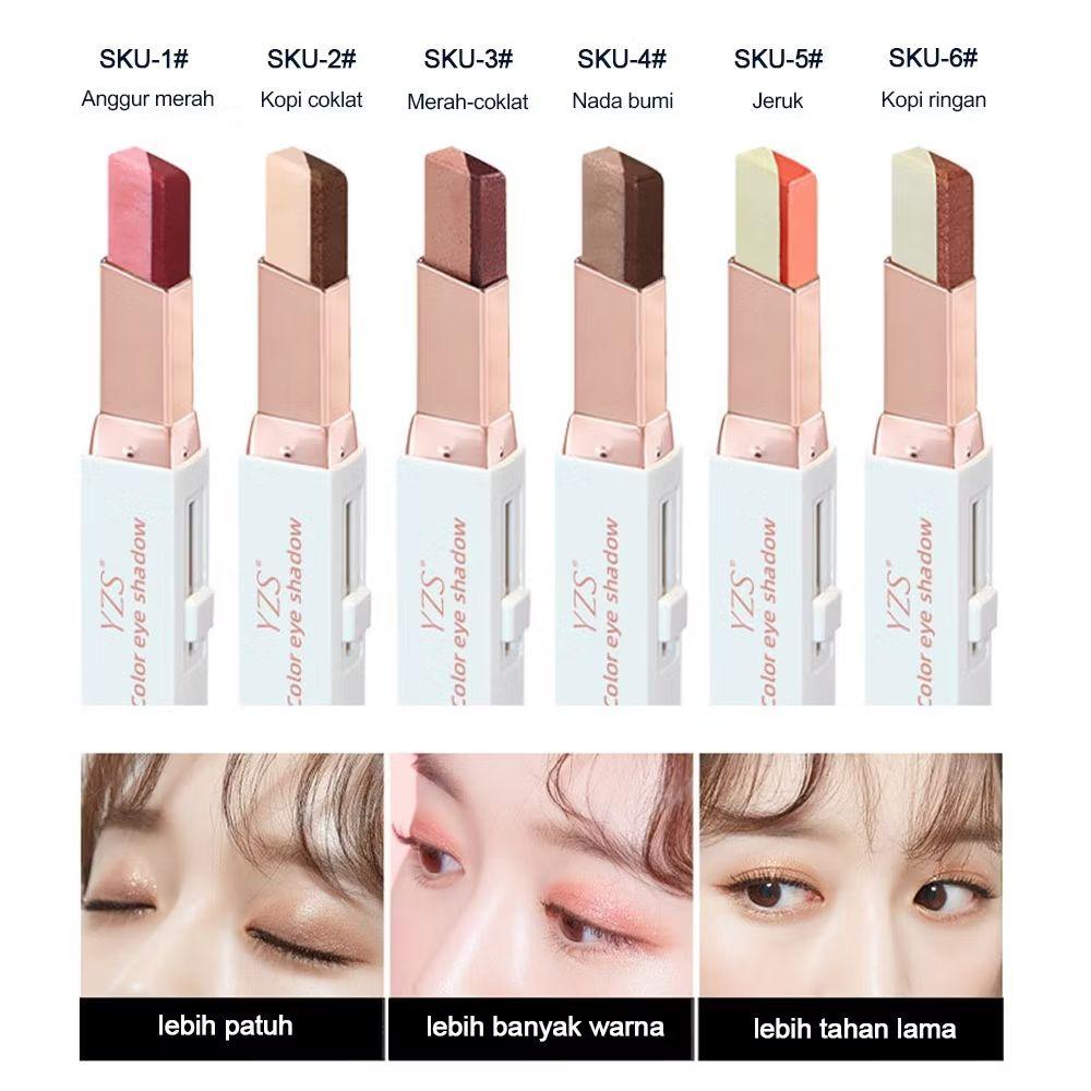 Eyeshadow Palette Stik Dua Warna Nude Color Make up Mata Anti Air Tahan Lama