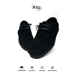Mr.Jonsrawk Original Sepatu Formal Pria Oxford Hitam Kuliah Kerja Kondangan Bahan Suede PU Premium Insole Phylon Footbed Outsole Rubber Crepe