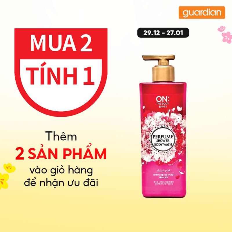  Sữa Tắm Dưỡng Ẩm Hương Nước Hoa Classic Pink On The Body 500Gr 