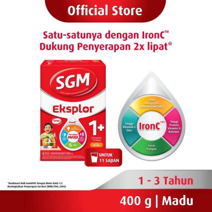 Gambar 400GR SGM Eksplor 1+ Madu | Susu Bubuk Dengan IronC dari Aku Anak SGM Kota Administrasi Jakarta Timur Tokopedia