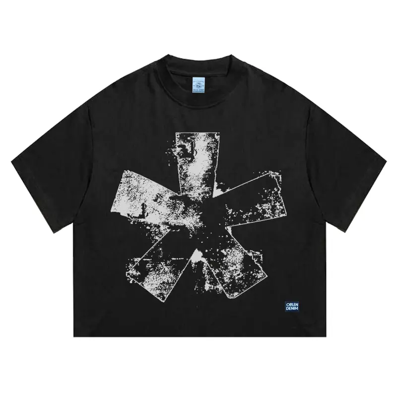 ORLEN DENIM | Boxy Fit Kaos Oversized Tshirt Black Pria dan Wanita Cotton Combad 20s 0