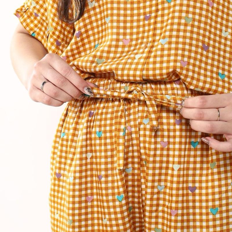 [DasterHitsMalang] One Set Aira Celana Kulot Panjang 7/8 /One Set Kancing Depan/One Set Lengan Rempel/Setelan Wanita Baju Karet Katun Kerah Rayon Motif Atasan Busui Pendek Kotak 2