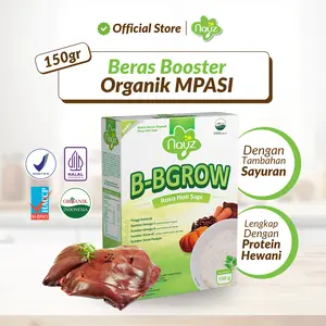 Nayz BBGROW Beras Booster Organik - MPASI Bayi 8+ Bulan - 150gr - Rasa Hati Sapi