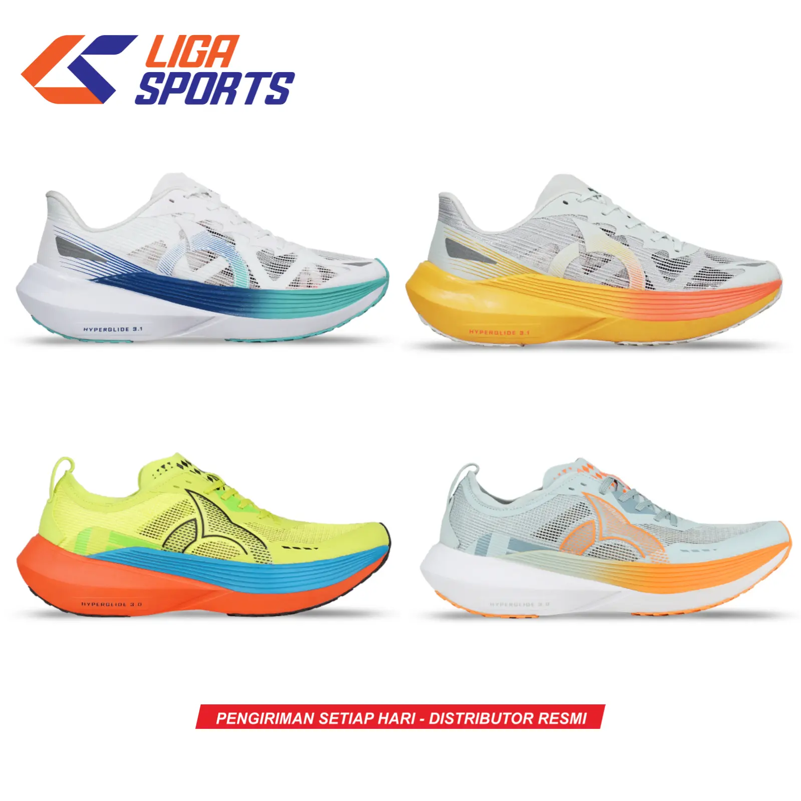 SEPATU LARI RUNNING SHOES ORTUSEIGHT HYPERGLIDE 3.0 3.1 ORIGINAL Outdoor