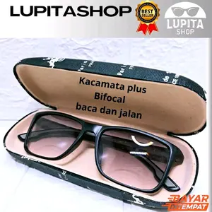 KACAMATA PLUS 2in 1 BACA DAN JALAN UNTUK RABUN DEKAT FRAME ELASTIS Eyewear Lensa