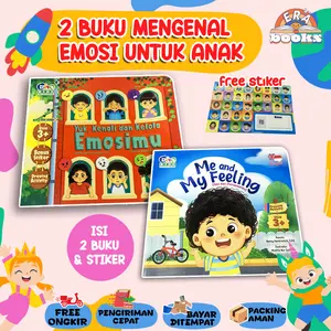 2 Buku Paket Mengenal Emosi untuk Anak FREE Stiker emosional