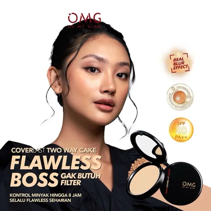 OMG Oh My Glam Coverlast Two Way Cake 12 Gr | TWC | Bedak Padat 4