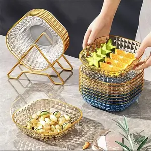 Piring Plastik PET 6pcs Piring Meja Makan Dim Sum Rumah Tangga Makanan Bahan PET Tahan Aus Serbaguna Hadiah Ideal untuk Hari Ayah dan Halloween - Kitchenware
